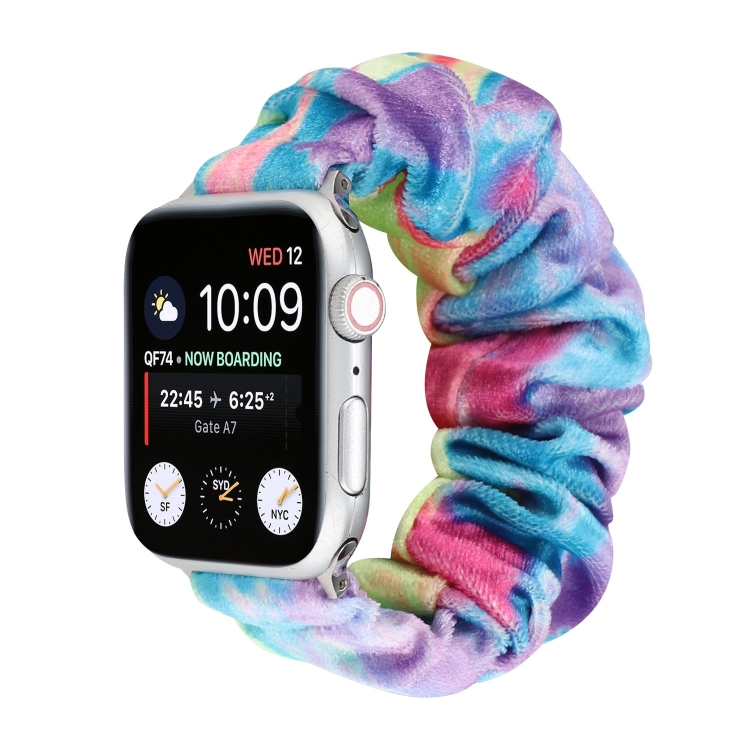 Flannel Hair Ring  Strap Watch Band For Apple Watch Ultra 49mm&Watch Ultra 2 49mm / Series 9&8&7 45mm / SE 3&SE 2&6&SE&5&4 44mm / 3&2&1 42mm(22)