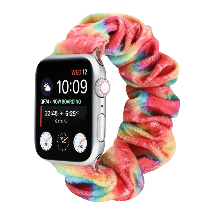 Flannel Hair Ring  Strap Watch Band For Apple Watch Ultra 49mm&Watch Ultra 2 49mm / Series 9&8&7 45mm / SE 3&SE 2&6&SE&5&4 44mm / 3&2&1 42mm(6)