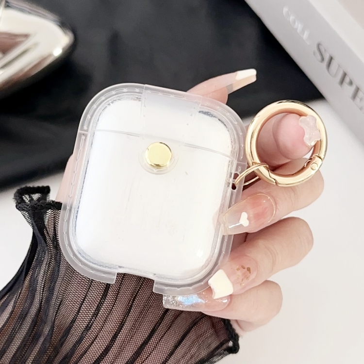 For AirPods 1 / 2 Magnetic Clear Armor TPU TWS Earphone Cover(Tansparent)