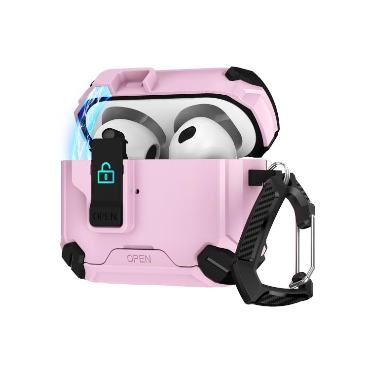 For AirPods 1 / 2 Two Color MagSafe Magnetic Holder Earphone Case(Black Pink)