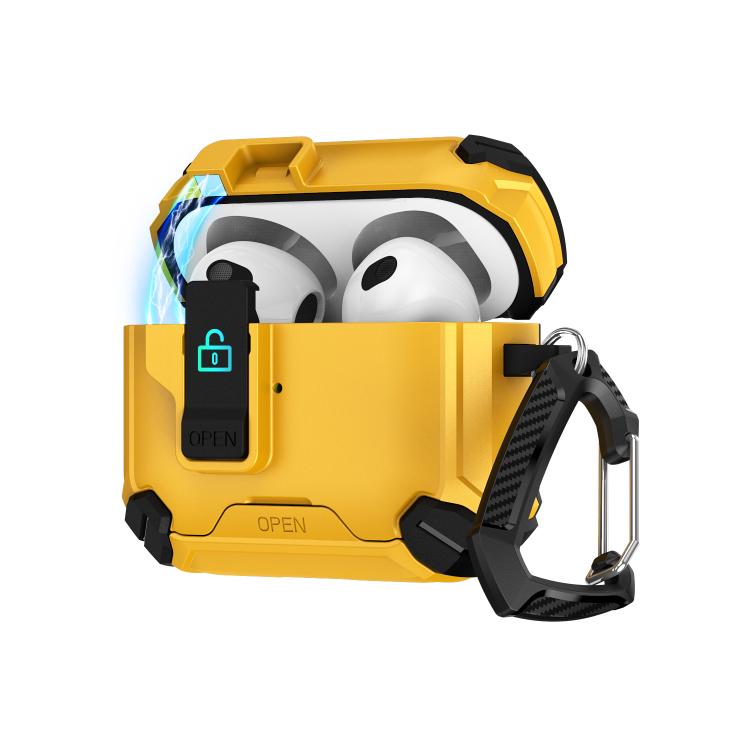 For AirPods 1 / 2 Two Color MagSafe Magnetic Holder Earphone Case(Black Yellow)