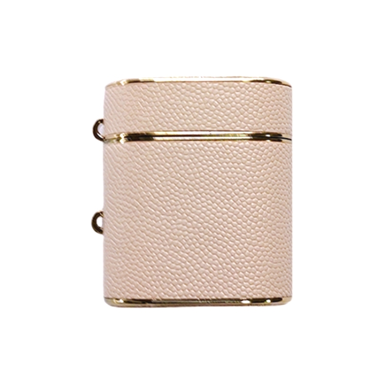 For AirPods 2 / 1 Cylindrical Ball Texture Bluetooth Earphone Protective Case(Khaki)