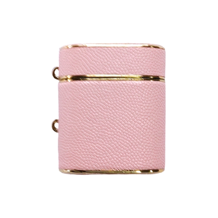 For AirPods 2 / 1 Cylindrical Ball Texture Bluetooth Earphone Protective Case(Pink)