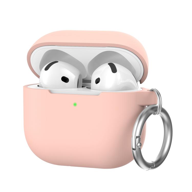 For AirPods 4 AhaStyle PT196 Integrated Silicone Protective Case(Pink)