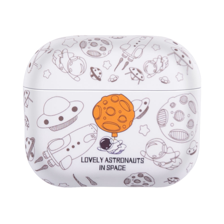 For AirPods 4 Astronaut Pattern TPU Earphones Protective Case(White)