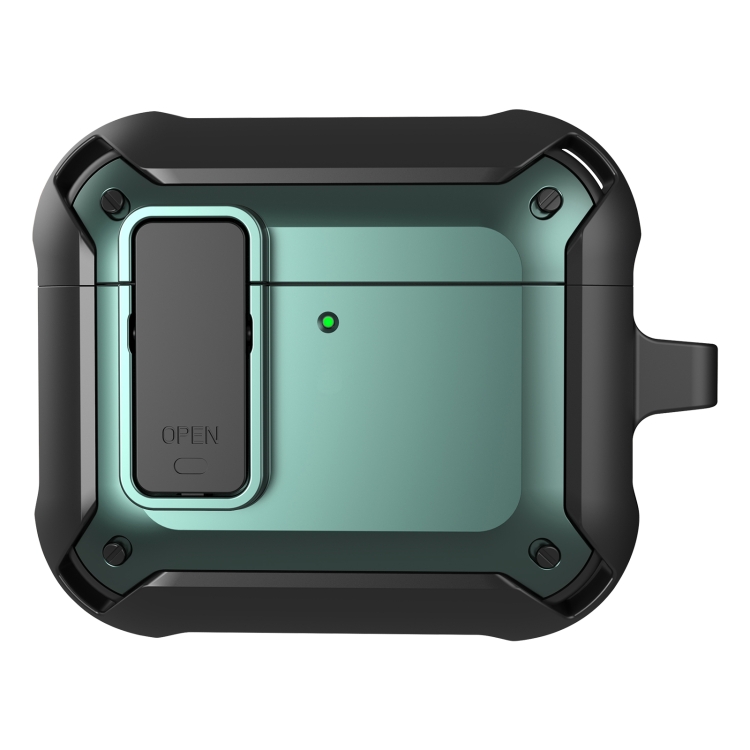 For AirPods 4 Bumblebee Bluetooth Earphone Silicone Protective Cover(Black Green)