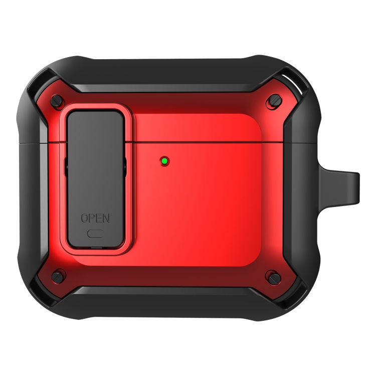For AirPods 4 Bumblebee Bluetooth Earphone Silicone Protective Cover(Black Red)