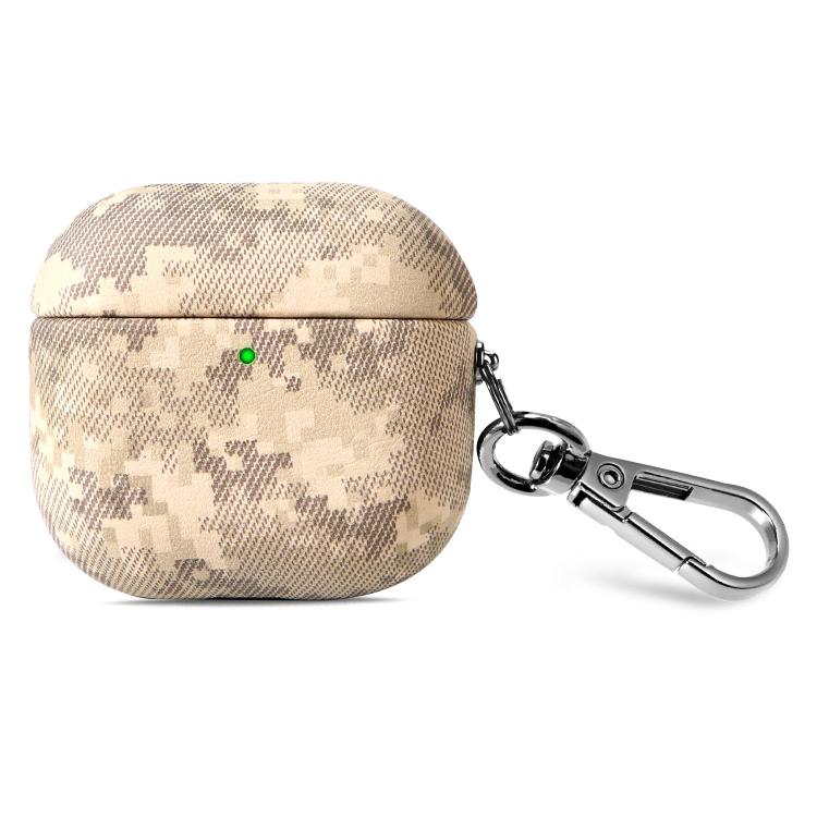For AirPods 4 Camouflage Nature Leather Earphone Protective Case(Desert Camouflage)