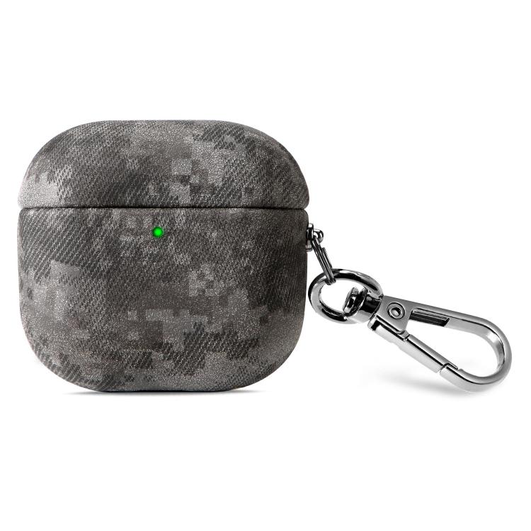 For AirPods 4 Camouflage Nature Leather Earphone Protective Case(Earth Camouflage)