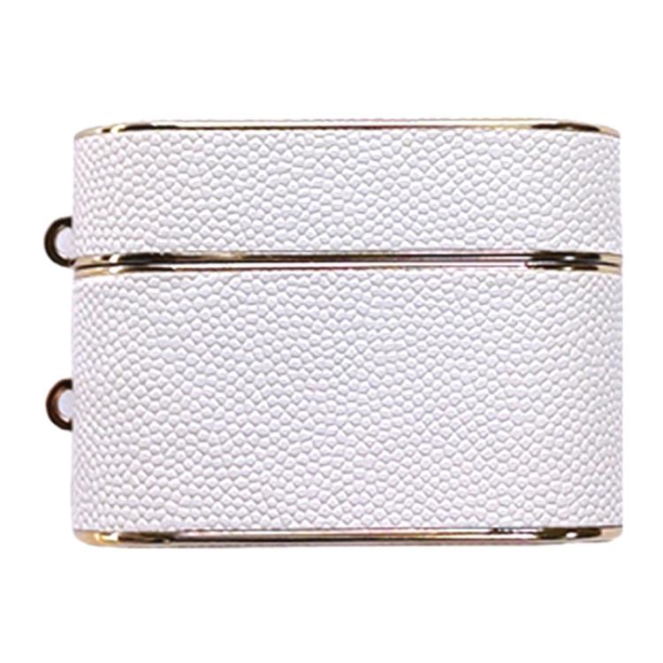 For AirPods 4 Cylindrical Ball Texture Bluetooth Earphone Protective Case(White)