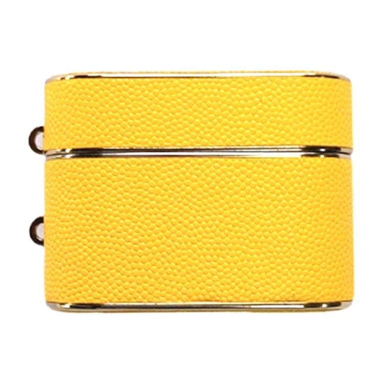 For AirPods 4 Cylindrical Ball Texture Bluetooth Earphone Protective Case(Yellow)