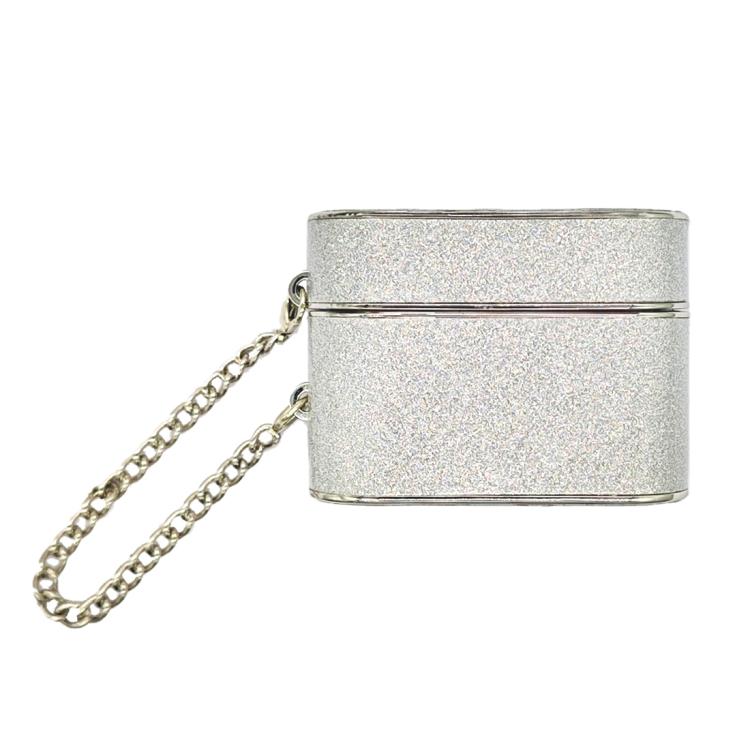For AirPods 4 Cylindrical Glitter Leather Texture Bluetooth Earphone Protective Case(Silver)
