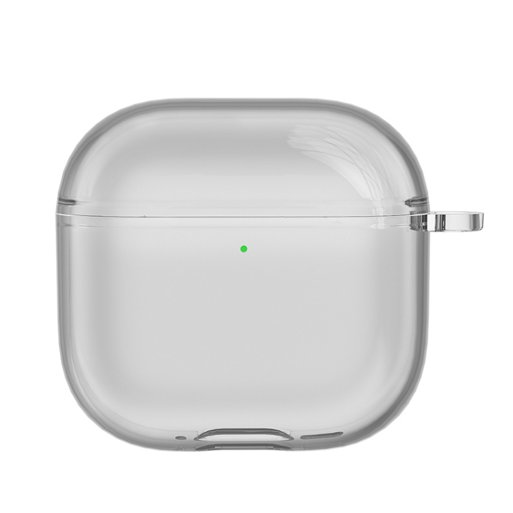 For AirPods 4 Earphone Soft Protective Case, Size: Without Keychain(Transparent Black)