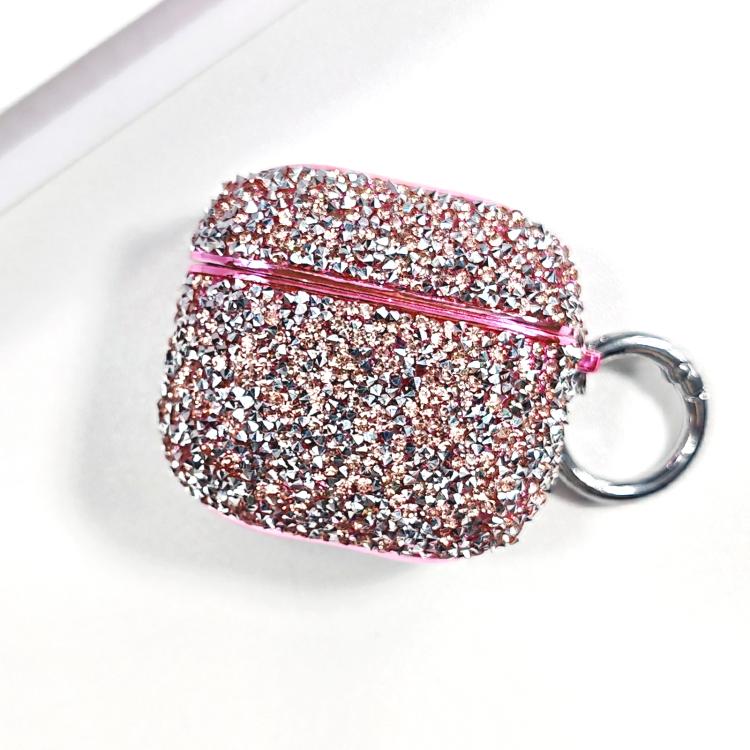 For AirPods 4 Electroplating Glitter Diamond Wireless Earphone Protective Case(Pink)