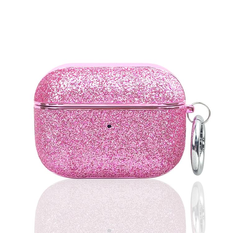 For AirPods 4 Electroplating Glitter Powder Wireless Earphone Protective Case(Pink)