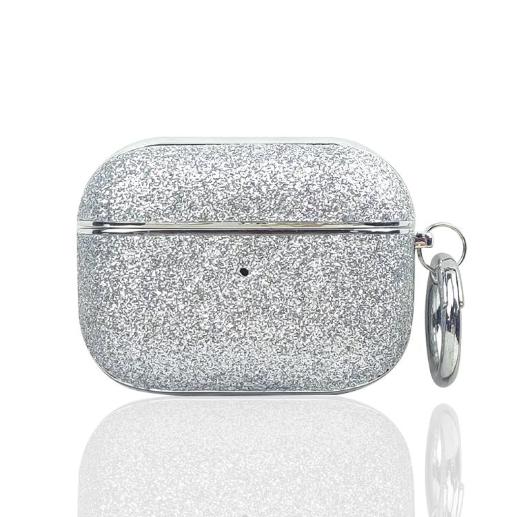 For AirPods 4 Electroplating Glitter Powder Wireless Earphone Protective Case(Silver)