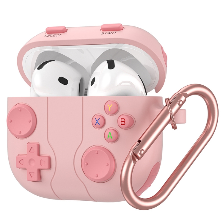 For AirPods 4 Gaming Console Styling Silicone Earphone Protective Case(Pink)