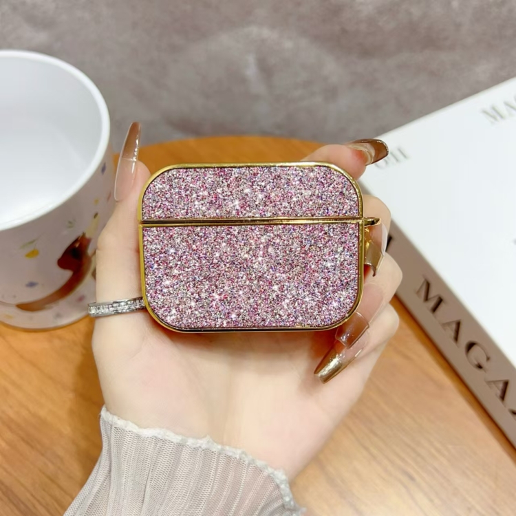 For AirPods 4 Glitter Wireless Earbuds Box Protective Case(Purple)