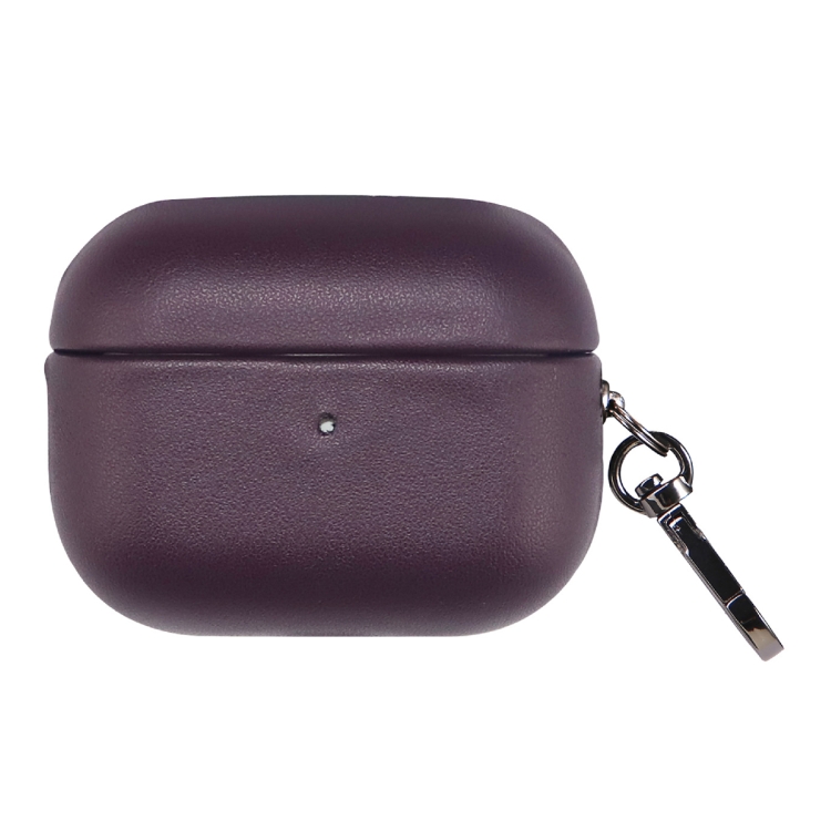 For AirPods 4 Gloss Oil PU Leather Wireless Bluetooth Earphone Protective Case(Crimson Cherry)