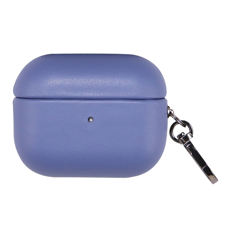 For AirPods 4 Gloss Oil PU Leather Wireless Bluetooth Earphone Protective Case(Wisteria)