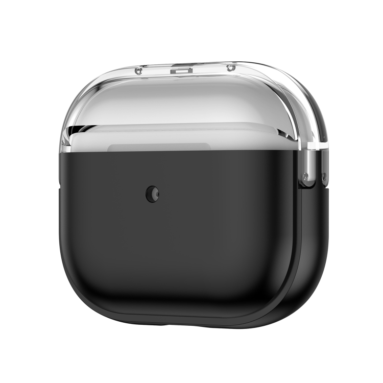 For AirPods 4 Moonlight Box TPU Shockproof Earphone Protective Case(Transparent + Black)