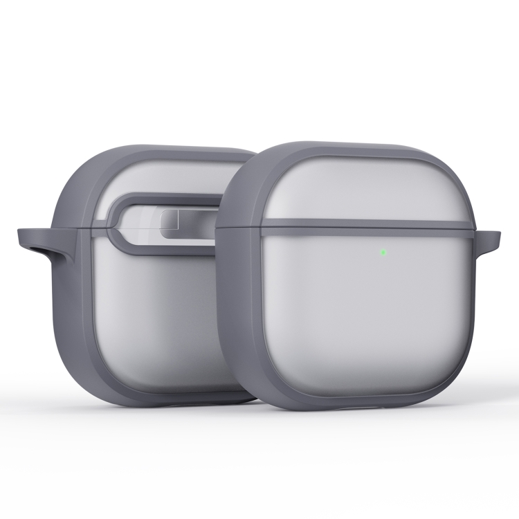 For AirPods 4 Skin Feel Series TPU Hybrid PC Case(Grey)