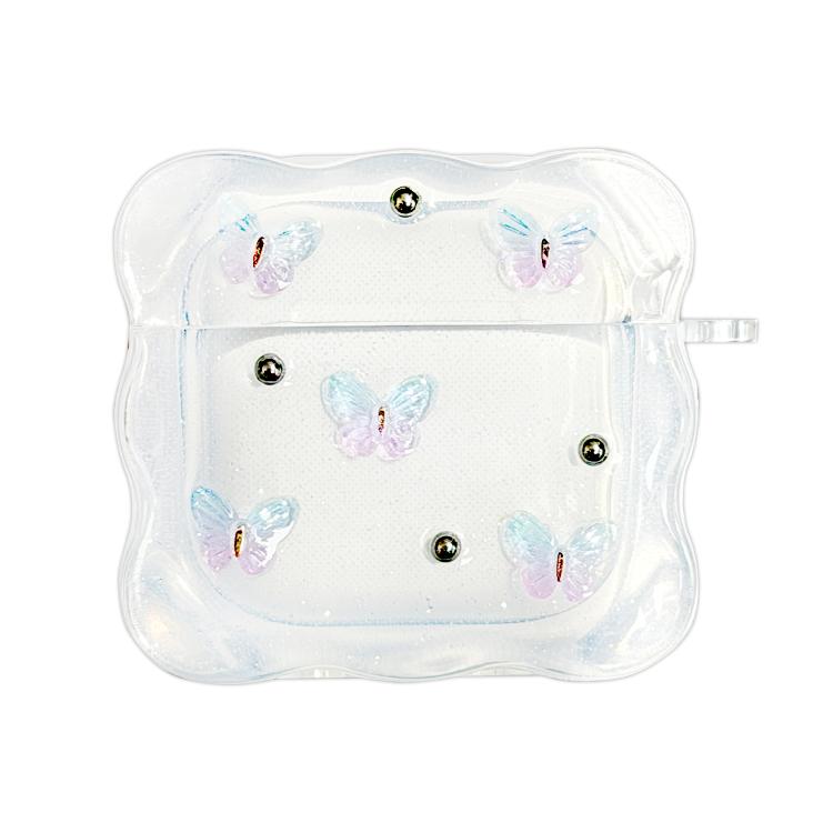 For Airpods 4 Super-Fairy Gradient Butterfly Wireless Bluetooth Earphone Case(Transparent)
