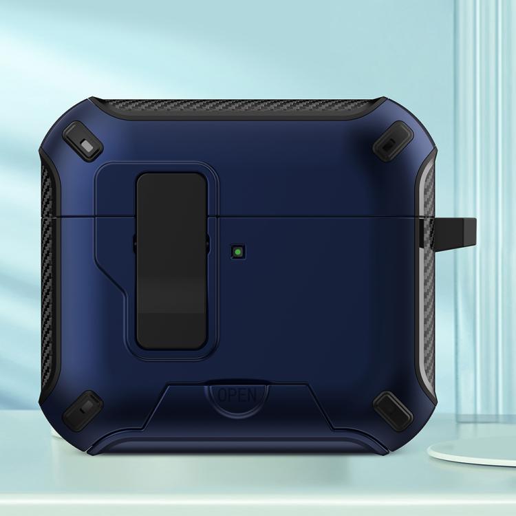 For AirPods 4 Wireless Bluetooth Earphones MagSafe Holder Protective Case(Blue)