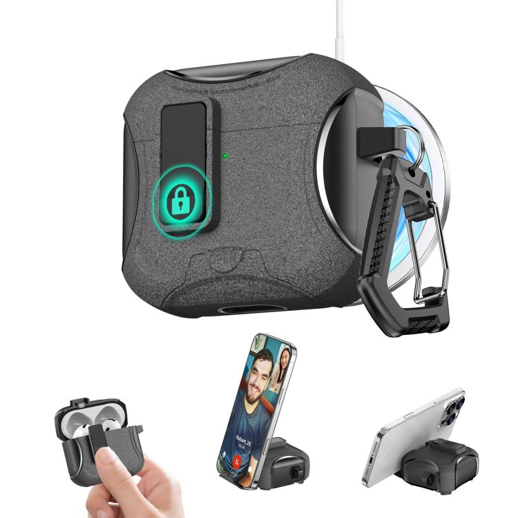 For AirPods 4 Wireless Bluetooth Earphones PC Hybrid TPU Protective Case(Grey)