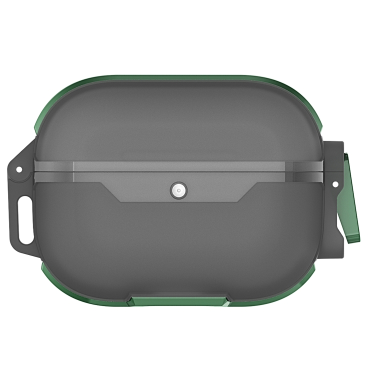 For AirPods 4 Wireless Earphones Shockproof Protective Case(Black Green)
