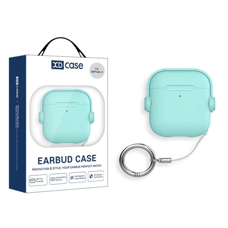 For AirPods 4 XDcase Music Boy Macaron Earbud Case with Ring Buckle(Green)