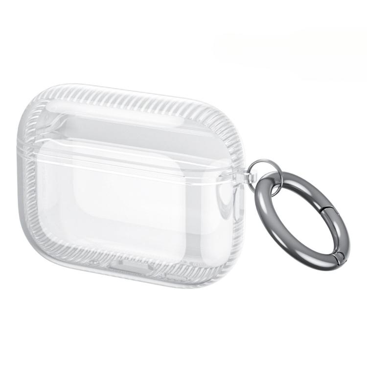For Airpods Pro 2 Integrated Air-Cushioned Shockproof Full-Coverage Earphone Case(Transparent)