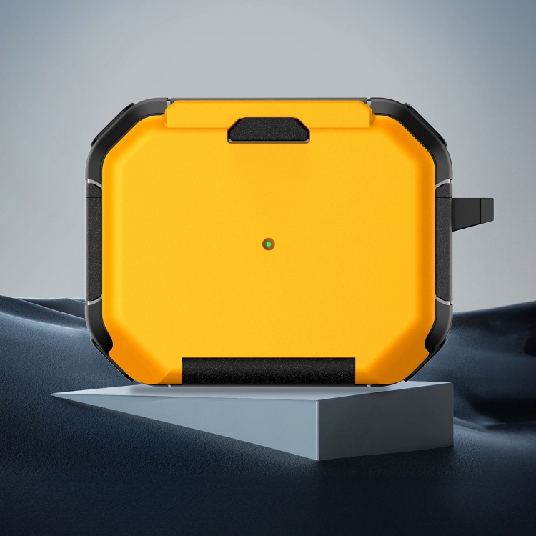 For AirPods Pro 2 Phone Holder Design Earbuds Box Protective Case(Yellow)