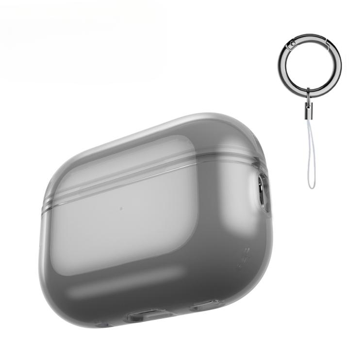 For Airpods Pro 2 Precision-Cut Full-Coverage Shockproof Solid-Color Soft Protective Cover(Black)