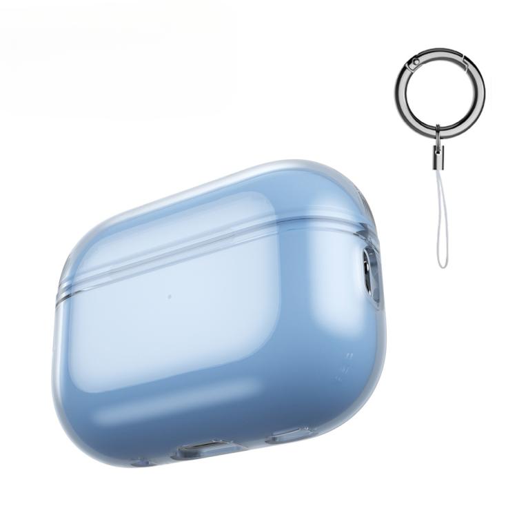 For Airpods Pro 2 Precision-Cut Full-Coverage Shockproof Solid-Color Soft Protective Cover(Blue)