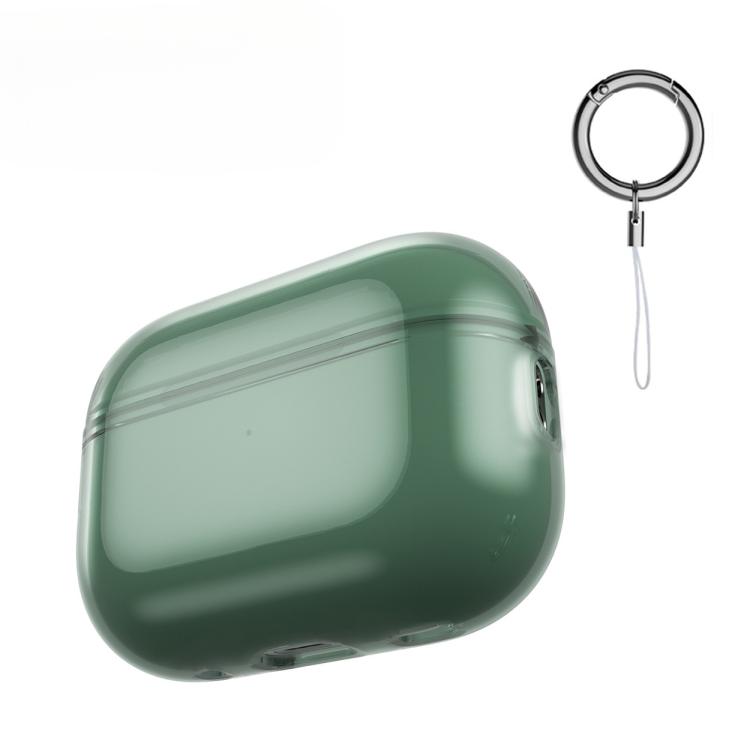 For Airpods Pro 2 Precision-Cut Full-Coverage Shockproof Solid-Color Soft Protective Cover(Green)