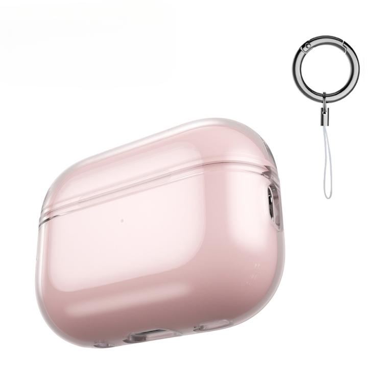For Airpods Pro 2 Precision-Cut Full-Coverage Shockproof Solid-Color Soft Protective Cover(Pink)
