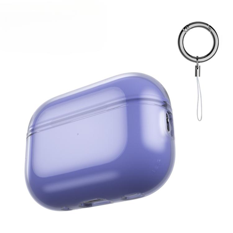 For Airpods Pro 2 Precision-Cut Full-Coverage Shockproof Solid-Color Soft Protective Cover(Purple)