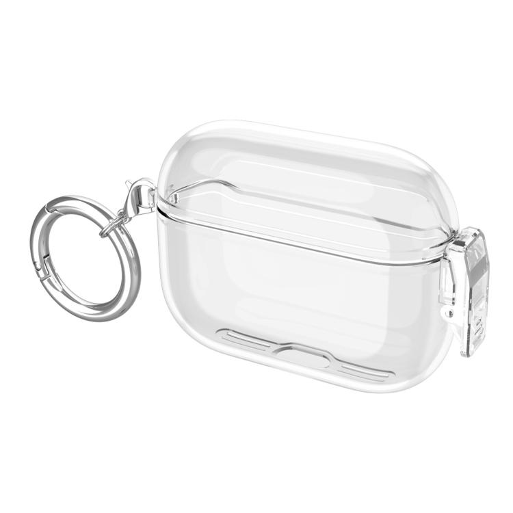 For Airpods Pro 2 Snap-on Shockproof Switch Soft Case Protective Cover(Transparent)