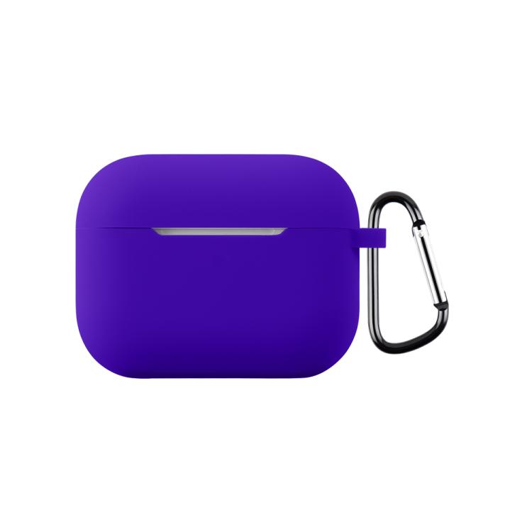 For AirPods Pro 3 2.0mm Silicone Earphone Protective Cover with Hook(Deep Purple)