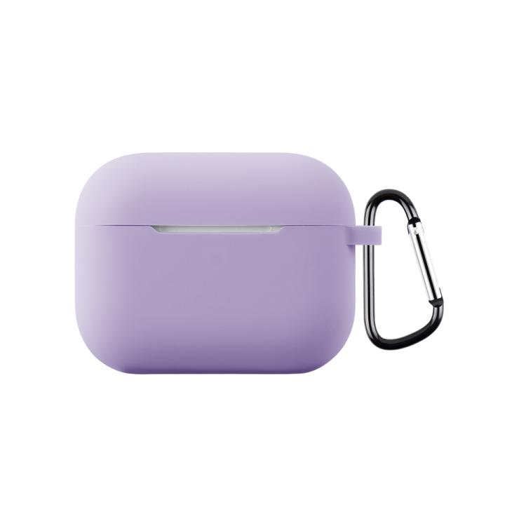 For AirPods Pro 3 2.0mm Silicone Earphone Protective Cover with Hook(Taro Purple)