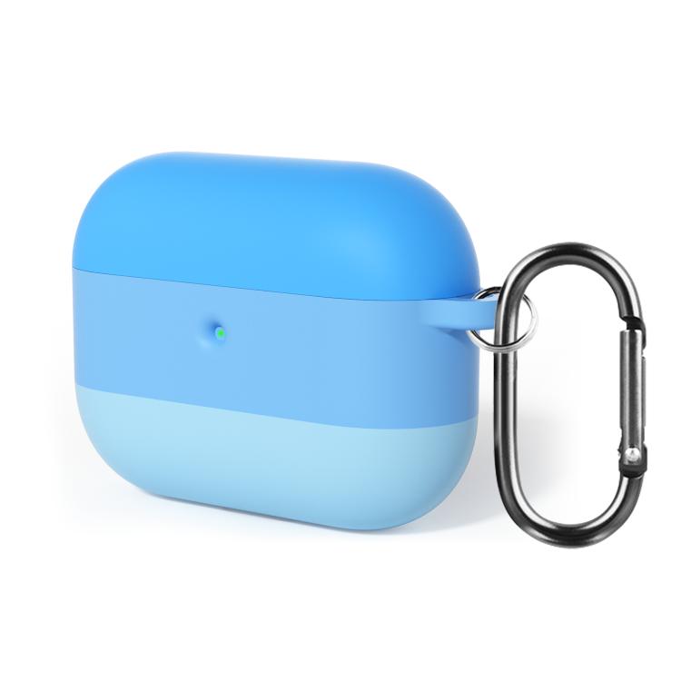 For AirPods Pro 3 2.3mm Gradient Three-color Silicone Earphone Protective Case with Hook(Gradient Blue)