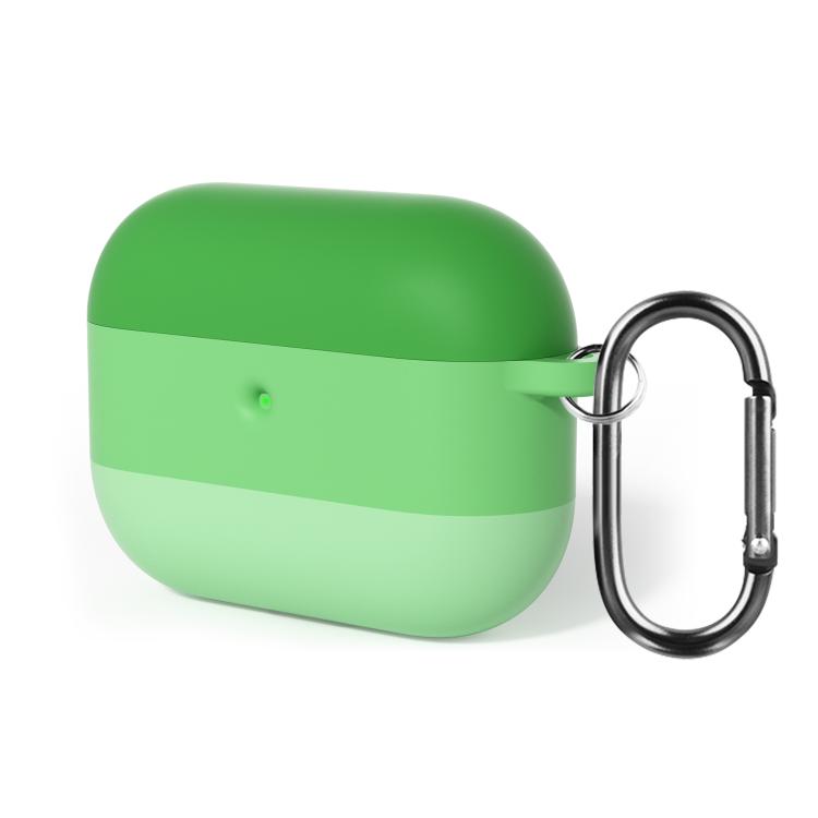 For AirPods Pro 3 2.3mm Gradient Three-color Silicone Earphone Protective Case with Hook(Gradient Green)