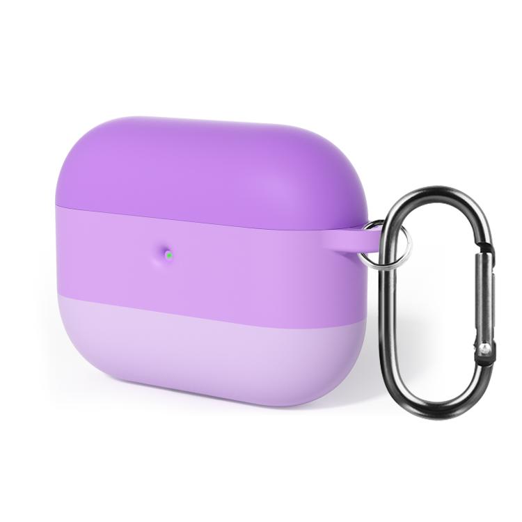For AirPods Pro 3 2.3mm Gradient Three-color Silicone Earphone Protective Case with Hook(Gradient Purple)