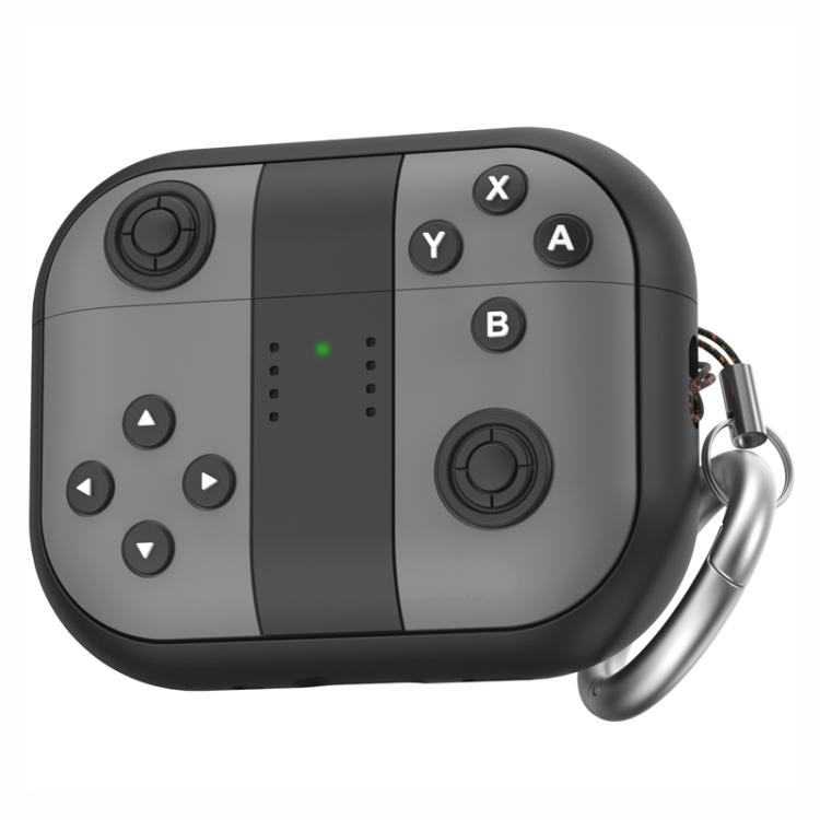 For AirPods Pro 3 AhaStyle JY28 Split Dustproof Drop-proof Silicone Protective Case(Black Gray)
