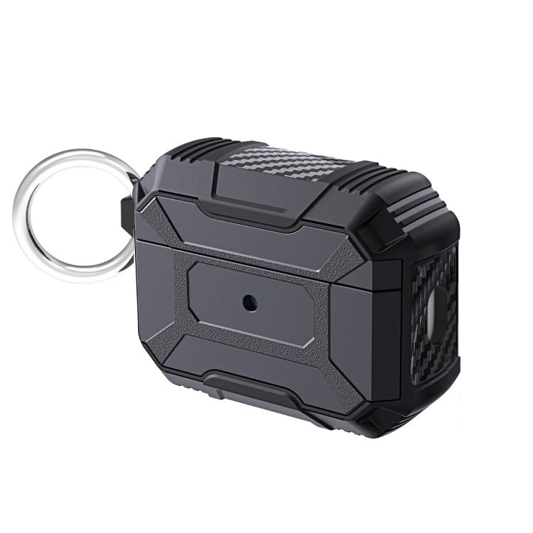 For AirPods Pro 3 Battle Armor Four-corner Shockproof Earphone Protective Cover(Black)