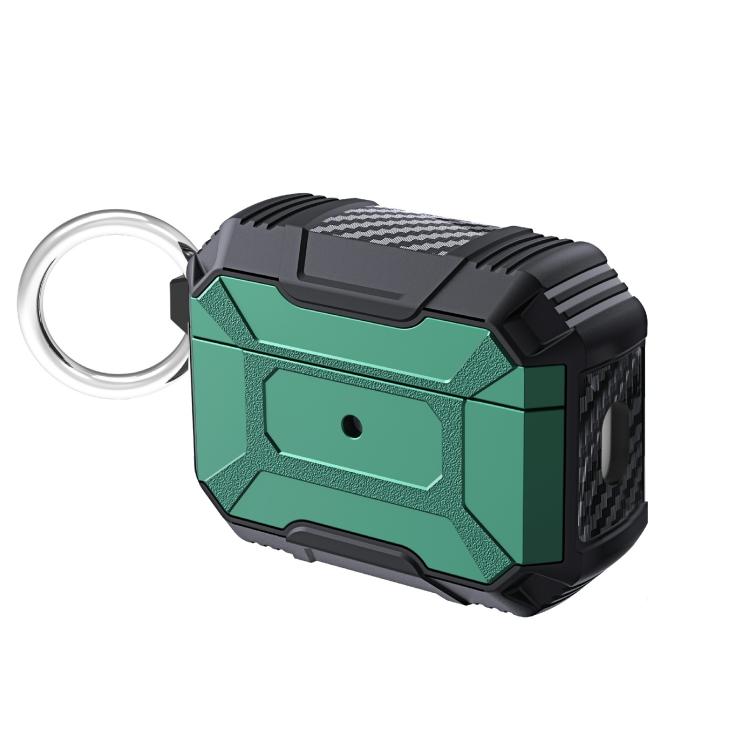 For AirPods Pro 3 Battle Armor Four-corner Shockproof Earphone Protective Cover(Green)