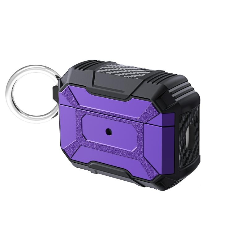 For AirPods Pro 3 Battle Armor Four-corner Shockproof Earphone Protective Cover(Purple)