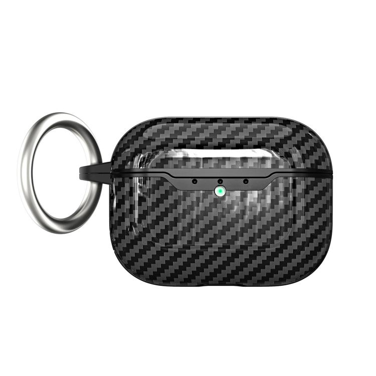 For AirPods Pro 3 Carbon Fiber TPU Earphone Protective Cover(Black)