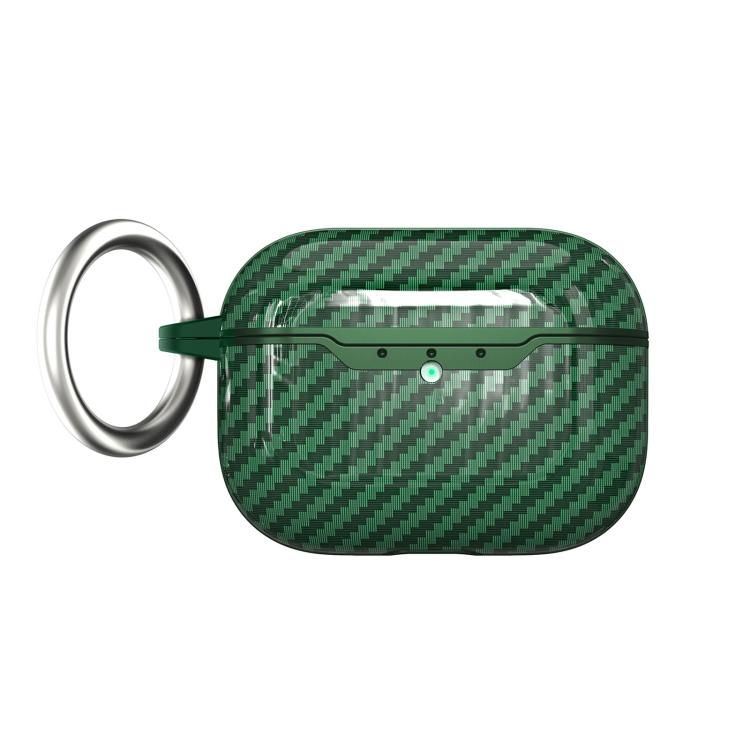 For AirPods Pro 3 Carbon Fiber TPU Earphone Protective Cover(Green)